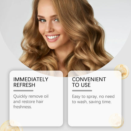 HOEGOA No-Rinse Dry Shampoo Spray for Easy Hair Cleaning, Oil Control, and Refreshing Volumizing Spray