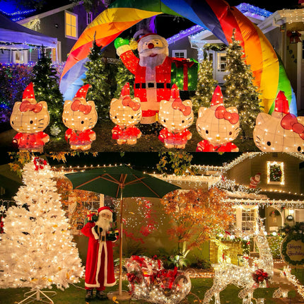 YEGUO Solar Christmas Lights Outdoor Waterproof, 4 Pack Each 33ft 100 LED Solar String Lights Warm White, 8 Modes Silver Wire Solar Fairy Lights