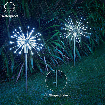 Lightshare 24" Lighted Ball Starburst Light 160 LED Firework Lights Twinkle White Hanging Ball Dual-use for Patio Walkway Pathway Decoration Indoor/Outdoor