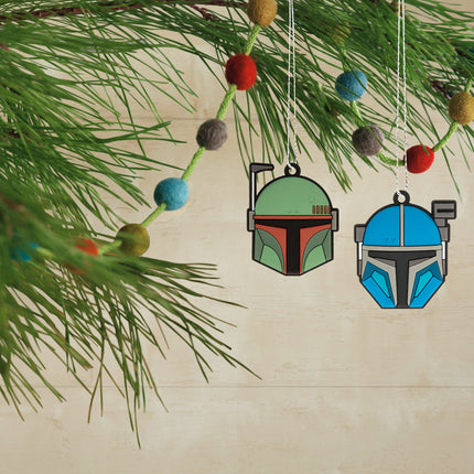 Hallmark Star Wars: The Mandalorian 5" Miniature Christmas Tree Topper and 1.7" Mini Ornaments, Set of 5 Shatterproof Ornaments, May The 4th