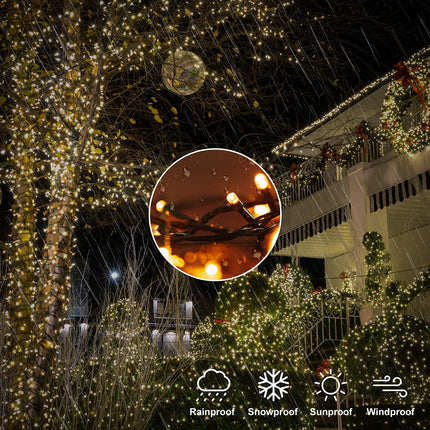 LIGHTSHARE 1000LED 328FT String Lights Warm White, 8 Modes 30V Plug in Fairy Lights with Remote Control for Home Garden Yard Christmas Wedding Holiday Party Thanksgiving Festival Decoration