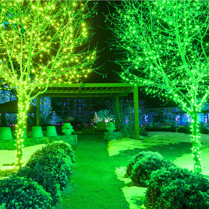 Holiday Essence 100 LED Green St Patrick's Day Christmas String Lights, 26.9 Ft Green Wire String Lights for Indoor and Outdoor Decorative Use Patio and Tree Décor UL