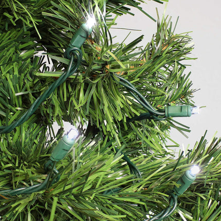 Sunnydaze 70-LED Christmas Outdoor String Lights - 5mm Wide Angle Style Bulbs - 22-Foot Lighted Length - White