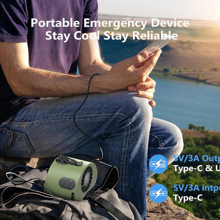 10000Mah Portable Waist Fan Stepless Speed Rechargeable Neck Fan With Max 24H Working Time 12000Rpm Strong Airflow, Wearable Fan