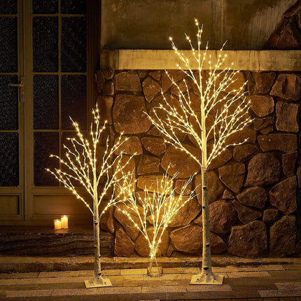 LITBLOOM Lighted Birch Twig Tree with Fairy Lights 4FT 200 LED Lights for Indoor Outdoor Home Thanksgiving Christmas Holiday Decoration