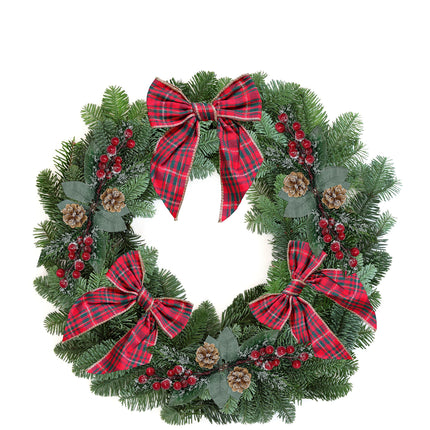 BANBERRY DESIGNS Holiday Pine Snowy Flower Picks 10 Pieces - Snow Flocked Red Holly Berry Pine Cone Floral Sprays -Decoration AMD Crafting - Measures 11" L