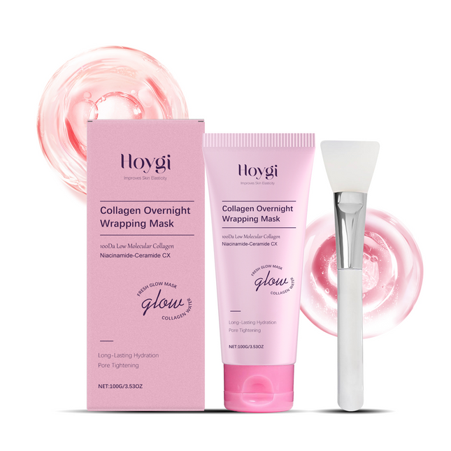 Hoygi Collagen Peel-Off Mask (With Brush) Gently Nourishes, Moisturizes, Brightens, Smooths And Refines The Skin