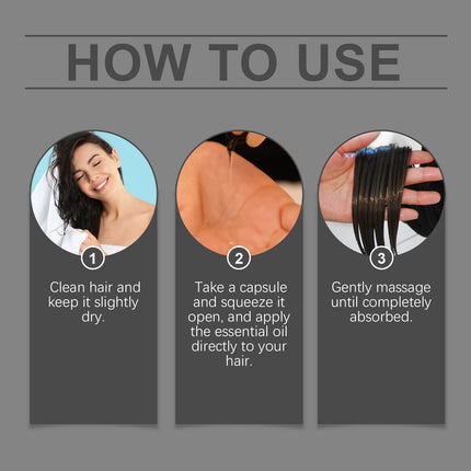 EELHOE Hair Essential Oil Treatment Capsules Moisturize Hair, Repair Dry Hair And Smooth Hair Care Essential Oil