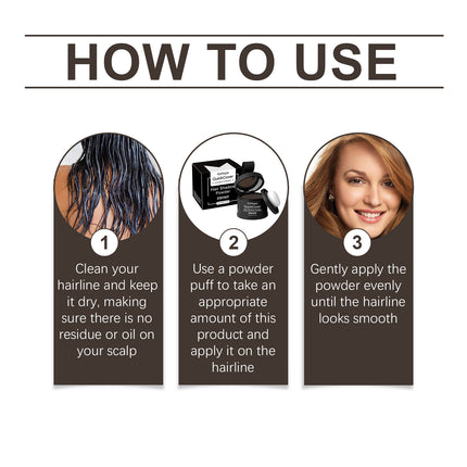 Eelhope Brown Hairline Covered With Touch Powder Brown Hair Loose Cover Roots To Enhance The Overall Makeup