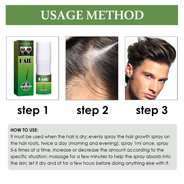East Moon Dense Hair Spray, Strengthen And Thicken Hair, Prevent Hair Loss, Repair Dry Hair And Frizz, Moisturize And Protect Hair
