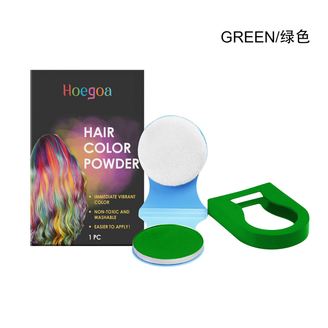 Hoegoa Hair Dye Powder (Green) Can Easily Change Your Hair Color With Just One Application. It Naturally Covers Your Hair And Is Convenient For The Dance Party