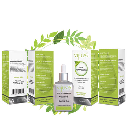 Vijuve Vitamin C Face Serum with Double Hyaluronic Acid and Collagen