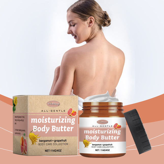 WoodSleep Body Butter Moisturizer With Bergamot And Grapefruit Flavor Hydrates And Moisturizes Skin All Over