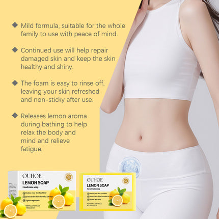 OUHOE Herbal Lemon Bath Soap Gently Cleanses Smooth Body And Skin With Refreshing Oil-Controlling Cleansing Soap