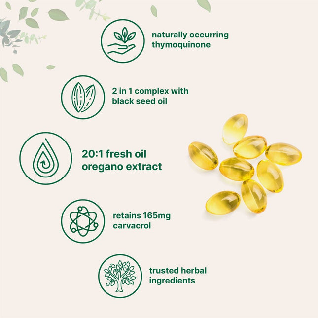 Oregano Oil Soft Capsules Dietary Supplement