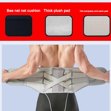 Removable steel plate support for waist protection, breathable and widened waist protection