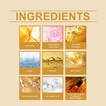 Hoygi Turmeric Cleansing Mud Film, Hydrating, Firming, Cleansing And Purifying Pores Facial Skin Smear Mud Film