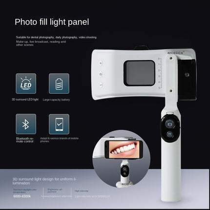Dental Oral Photography LED Light, Portable Handheld Multi-Function Color Matching Flashlight for Mobile Phone