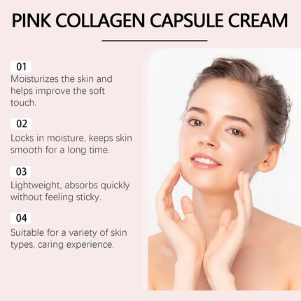 Hoygi Hydrating Collagen Capsule Cream, Hydrating And Rejuvenating Lock In Moisture And Firm Facial Treatment Capsule Cream