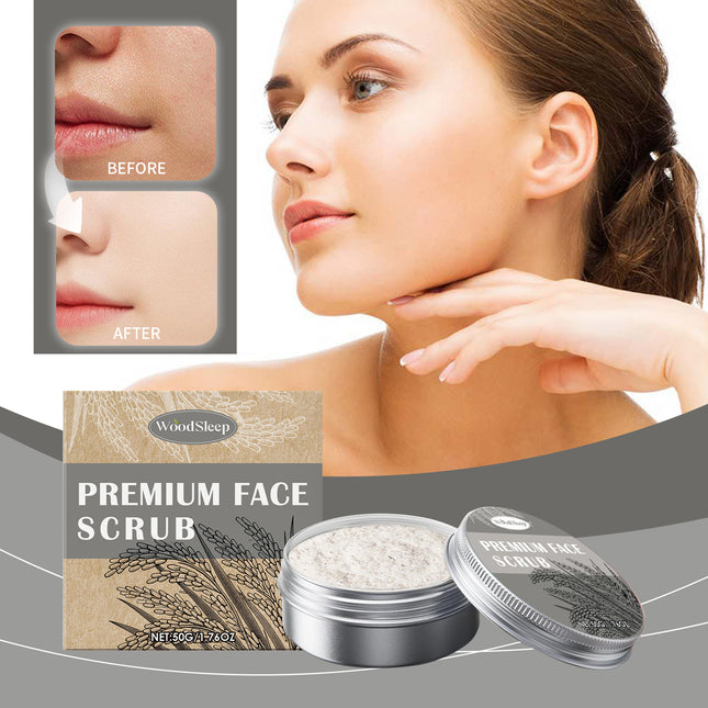 WoodSleep Facial Scrub, Cleanses And Exfoliates The Skin With Mild Ingredients That Lighten The Ski