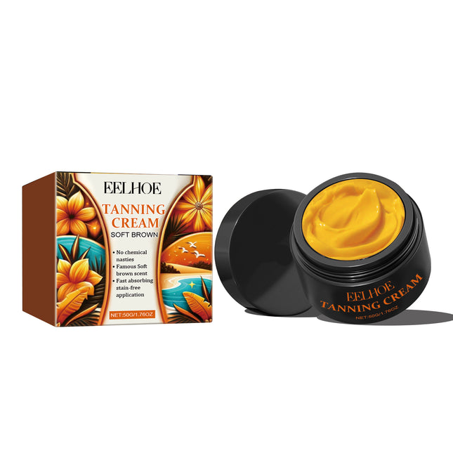 EELHOE Tanning Cream, Outdoor Beach Tanning Help Wheat Tan Moisturizing Black Lotion
