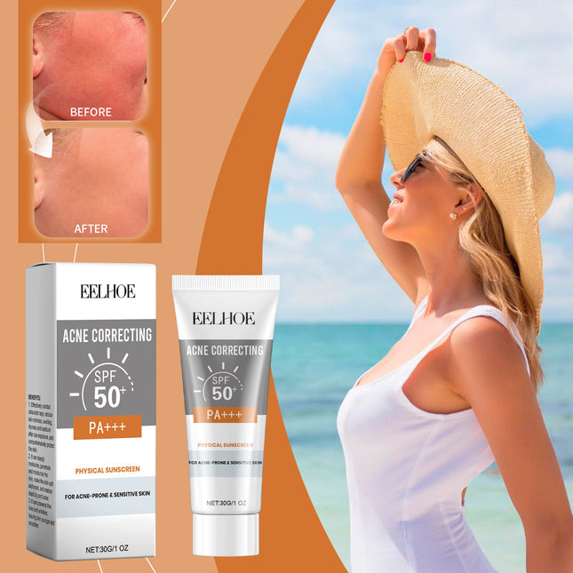EELHOE Physical Sunscreen, Hydrating Sunblock Facial Skin Care Moisturizing And Nourishing Sunscreen
