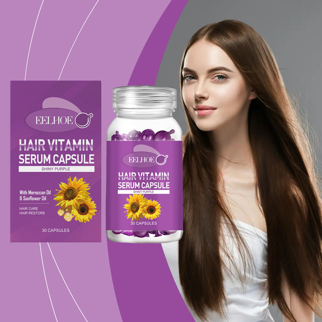EELHOE Hair Essential Oil Treatment Capsule Scalp Massage Nutrition Moisturizing Hair Repair Supple Care Essential Oil