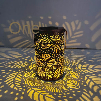 Solar Powered Sunflower Lantern Outdoor Waterproof Iron Art Hollow Garden Decor Hanging Light Factory
