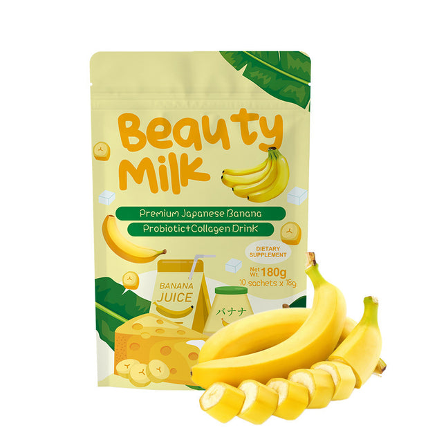 Premium Collagen Powder Banana Flavor BeautyMilk Drink Powder