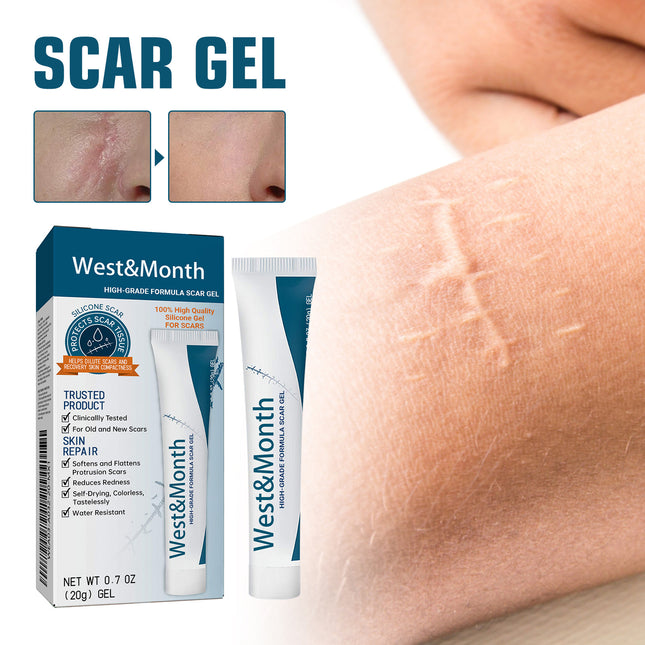 West&Month High-Grade Formula Scar Gel, Scar Repair Surgery Scar Pregnancy Smoothing Skin Care Gel