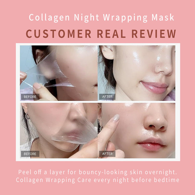 Collagen Night Wrapping Mask Facial Hydrating Moisturizing Peel-Off Mask