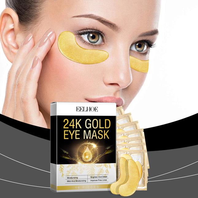 EELHOE 24k Gold Eye Repair Mask Firming And Hydrating Eye Area Gently Care The Eye Muscles And Glow The Eyes