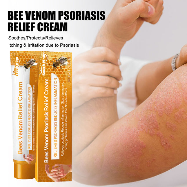 South Moon Bee Venom Psoriasis Relief Cream, Skin Relief Itching Relieve Redness Hand And Foot Moss Skin Moss Repair Cream