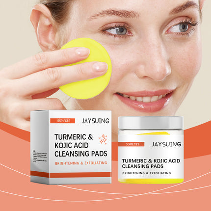 Jaysuing Turmeric Acid Cleanser Pad, Gently Cleans Facial Skin Pores And Reduces Acne Spots
