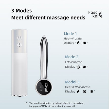 Microcurrent hot compress vibration massager muscle relaxation tool