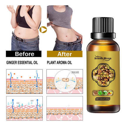 South Moon Caffeine Slimming Essential Oil, Firming And Shaping Waist Oil Lift Body Slimming Essential Oil Moisturizes Skin Massage Body Shaping