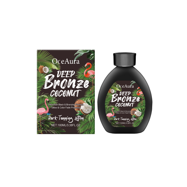 OceAura Coconut Black Lotion, Summer Free Tanning Bronzer Wheat Moisturizing Even Skin Toner