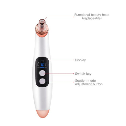 Electirc Blackhead Remover Face Deep Nose Cleaner Pore Acne Pimple