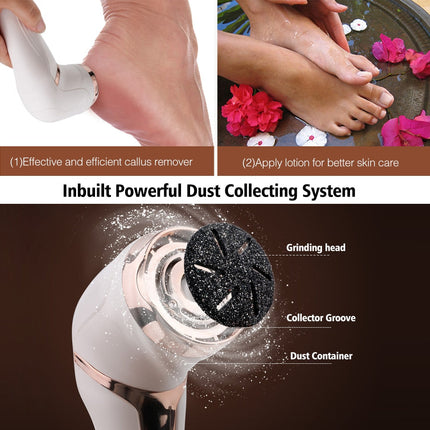 Electric Pedicure Tools Foot Care 3 Grinding Heads