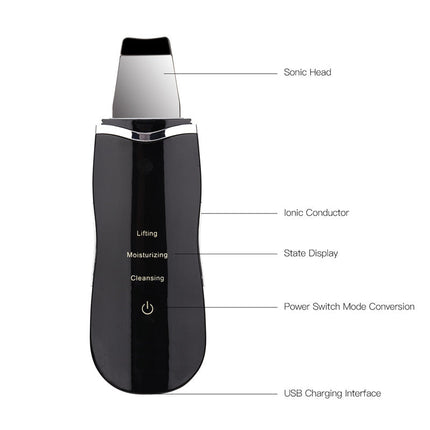 Ultrasonic Skin Scrubber Facial Cleaning Peeling Shovel Lifting