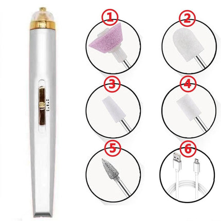 USB Professional Electric Pen-Shape Nail Grinder Machine LED Nail Art