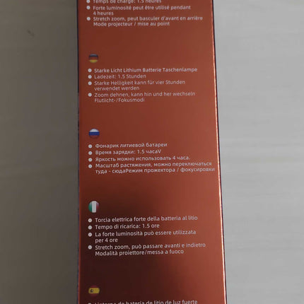 Kezu Aluminum Alloy Strong Light Flashlight , White Laser Wick , Battery Indicator , Emergency Rescue , Night Fluorescent Strip ( KH - W519-F )