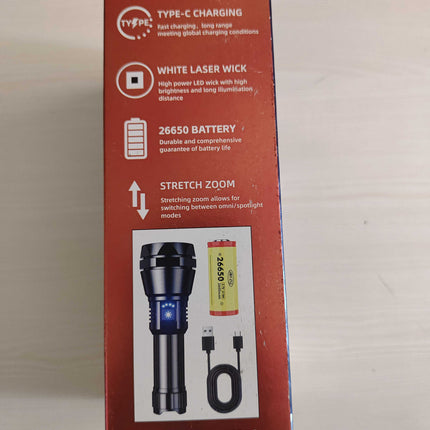 Kezu Aluminum Alloy Strong Light Flashlight , Battery Indicator , Lotus Broken Window Head ( KH - W526 )