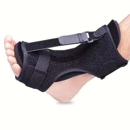 Uniqus 1PCS Adjustable Plantar Fasciitis Night Splint Foot Drop Orthosis Stabilizer Brace Support Night Splints Pain Relief - Black