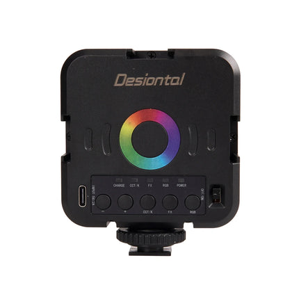 Desiontal Mini RGB Hot Boot Fill Light Live Photography LED Portable Atmosphere Beauty Mobile Camera Pocket Adjustable