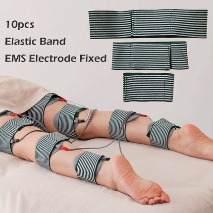 newvisage Adjustable EMS Electrode Pad Fixing Strap 10pcs Elastic Band for Electro Muscle Stimulator TENS Body Slimming Machine