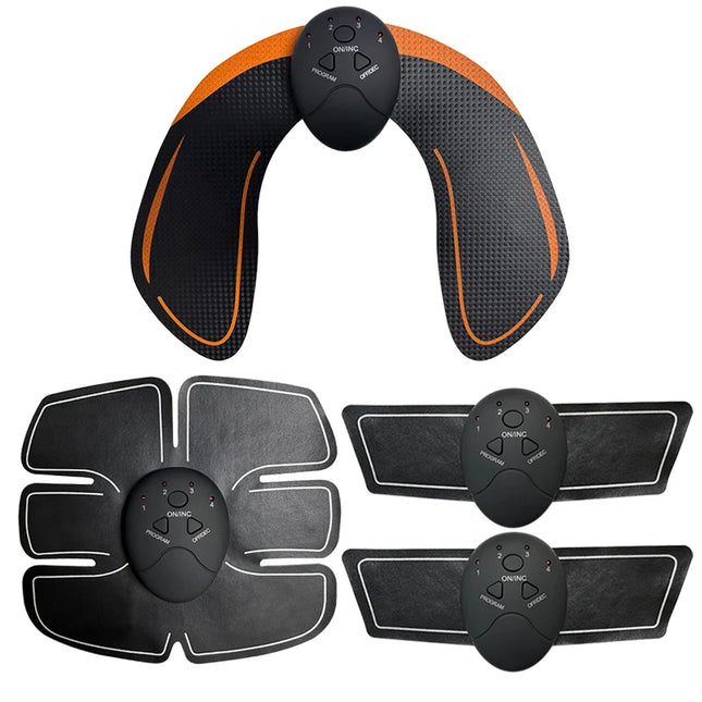FEMVY EMS Electrical Muscle Stimulator Fitness Lifting Buttock Abdomen Arms Legs Hip Trainer Toner Weight Loss Body Slimming Massager - Abdomen Arms Hip