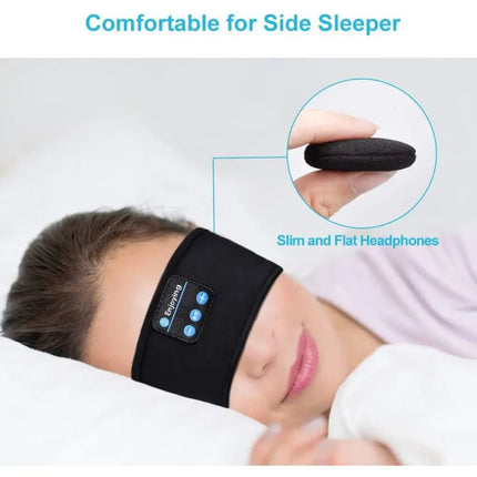 branches Sleep Mask Bluetooth Sleeping Headphones Headband Thin Soft Elastic Comfortable Wireless Music Headset Eye Mask For Side Sleeper - Grey