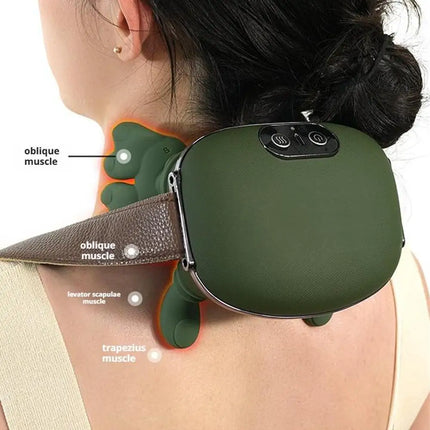 HENIRAG 3-Level Modes Bionic Neck Massager Shoulder Back Massagers Electric Kneading Muscles cervical Pillow Relax Neck Waist Leg Body