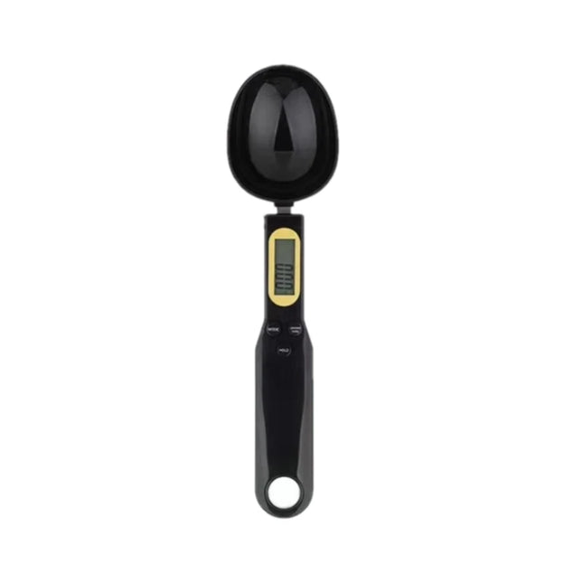 UNbit Weighing Spoon Scale Home Kitchen Tool Electronic Measuring Coffee Food Flour Powder Baking LCD Digital Measurement adjustable - black